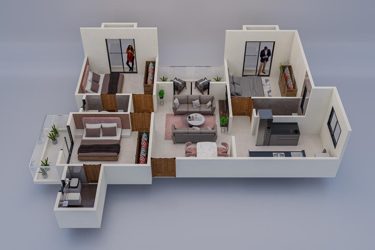 3 BHK Interior View